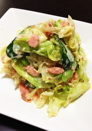 キャベツと鮭の中華風マヨ和え-レシピのメイン写真