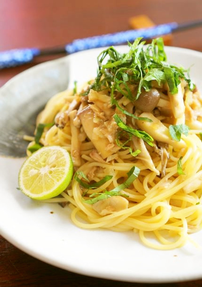 麺つゆで♬きのことツナの和風パスタ-レシピのメイン写真