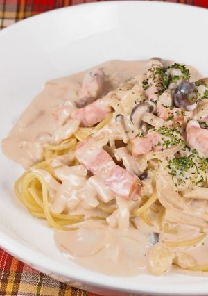 お好みソースでクリームパスタ-レシピのメイン写真