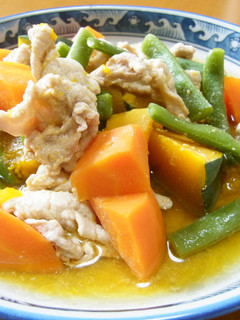 豚肉とかぼちゃの煮物-レシピのメイン写真