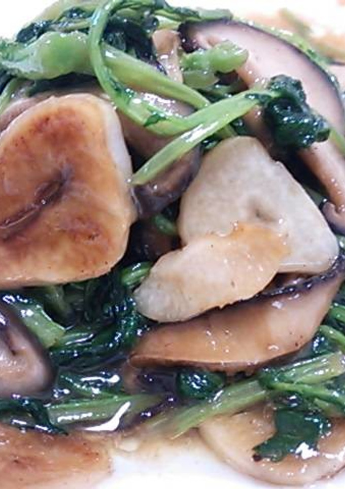 大根菜と椎茸のオイスター炒め-レシピのメイン写真