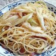 長ねぎとベーコンのぺペロンチーノ