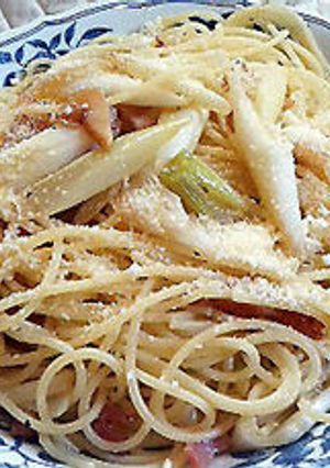 長ねぎとベーコンのぺペロンチーノ-レシピのメイン写真