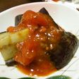 揚げ茄子(醤油味)のミートソースがけ