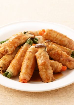 旬野菜の肉巻きソテー-レシピのメイン写真