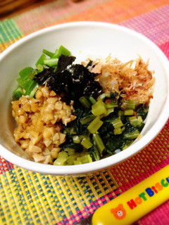 離乳食完了期♡納豆とオクラのネバネバ丼-レシピのメイン写真