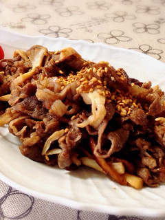 簡単メイン♪牛こま肉で焼肉風-レシピのメイン写真