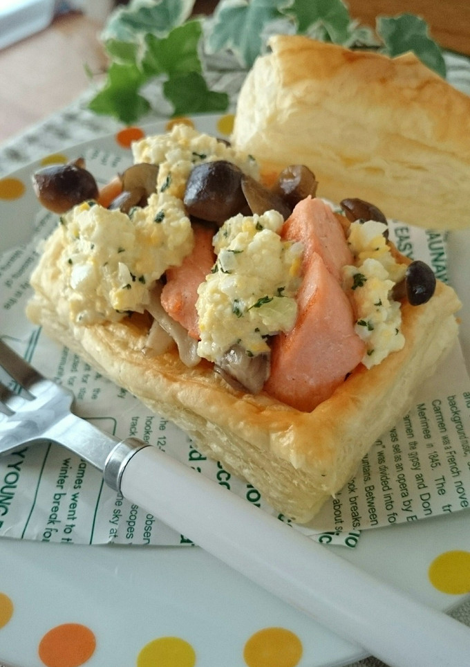 秋鮭としめじのパイ☆タルタルソースで★-レシピのメイン写真