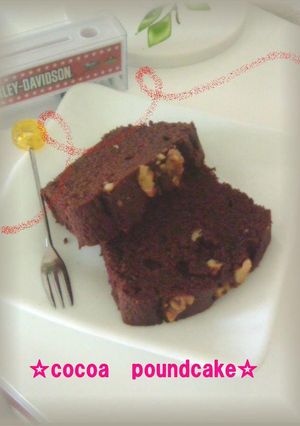 簡単ココアとくるみのパウンドケーキ☆-レシピのメイン写真