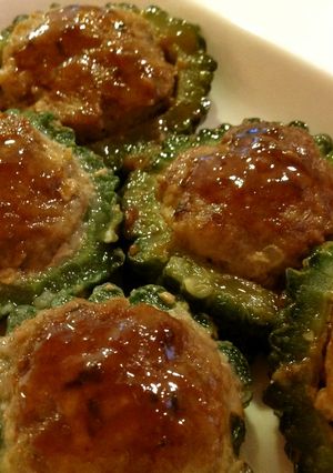 苦くない☆大好き照り焼き味のゴーヤ肉詰め-レシピのメイン写真