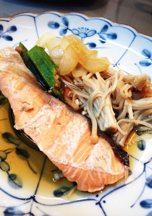 鮭と野菜の蒸焼き【シリコンスチーマー】-レシピのメイン写真
