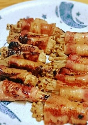 爪楊枝なし！えのきベーコンの醤油バター-レシピのメイン写真