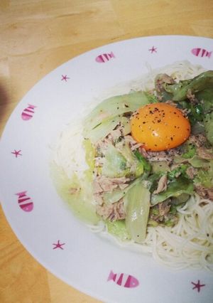 レタスとツナのそうめん-レシピのメイン写真