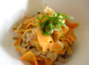 ご飯がすすむ！豚肉と人参のゴマ味噌炒め-レシピのメイン写真