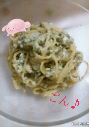 豆腐と海苔の佃煮パスタ-レシピのメイン写真