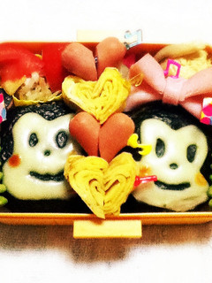 かわいいミッキーミニーお弁当♡-レシピのメイン写真
