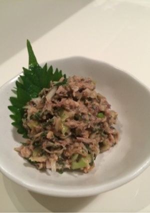 薬味たっぷり★サバ缶なめろう風-レシピのメイン写真