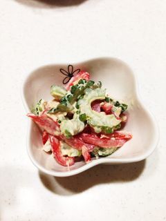 ゴーヤとパプリカのサラダ-レシピのメイン写真