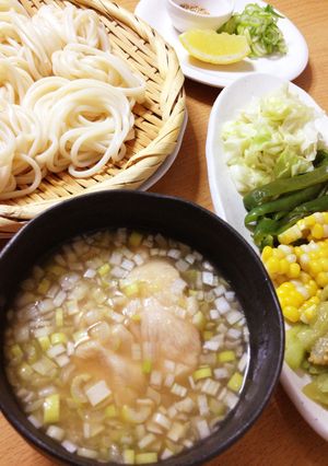 鶏塩だれ＊つけうどん-レシピのメイン写真