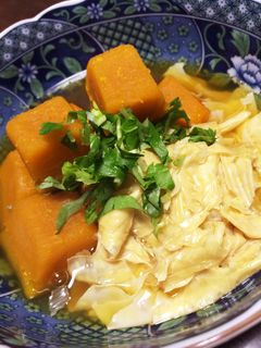 かぼちゃと湯葉のたいたん-レシピのメイン写真
