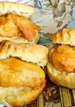 スコーン＆チキン　ハニーバターサンド-レシピのメイン写真