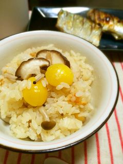 きのこと銀杏の炊き込みご飯-レシピのメイン写真