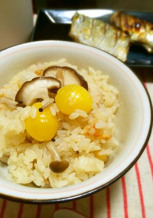 きのこと銀杏の炊き込みご飯-レシピのメイン写真