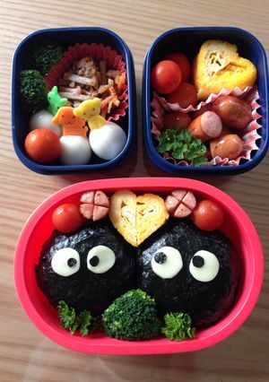 まっくろくろすけのキャラ弁-レシピのメイン写真