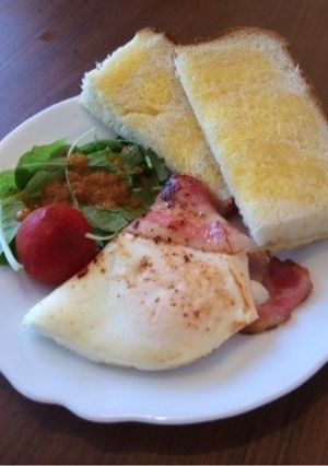 ♡うちの三角ベーコンエッグ♡-レシピのメイン写真