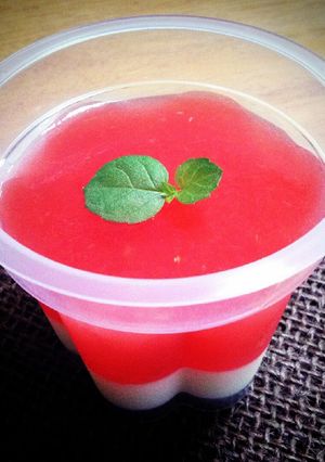 夏のミネラル補給！スイカ×甘酒ゼリー-レシピのメイン写真