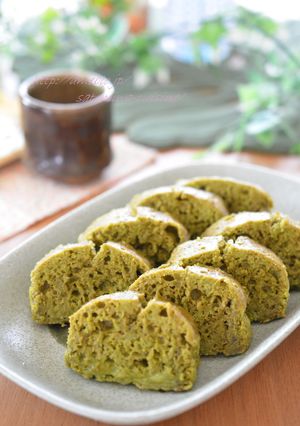 HMと長芋で♪かるかん風✿お抹茶ケーキ-レシピのメイン写真