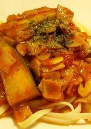 なすとベーコンのトマトパスタ-レシピのメイン写真
