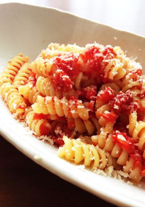 自家製トマトソースを使ったパスタ。-レシピのメイン写真