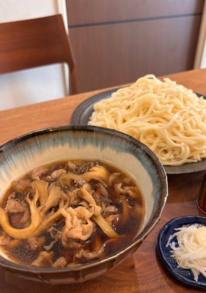簡単！豚バラ舞茸つけ汁うどんorそば-レシピのメイン写真