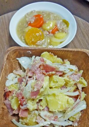 ジャガイモのうま煮とジャーマンポテト-レシピのメイン写真