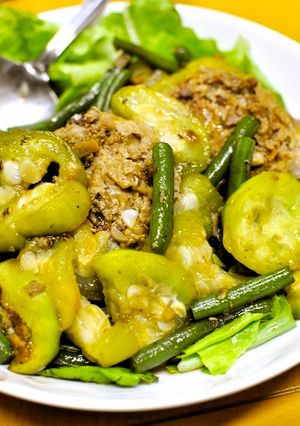 簡単◎へちまとインゲンのあっさり炒め煮-レシピのメイン写真