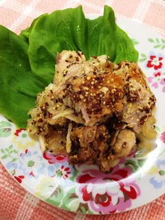 鶏肉とセロリの粒マスタード和え♪-レシピのメイン写真