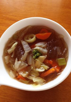 残り野菜で充分 簡単春雨スープ-レシピのメイン写真