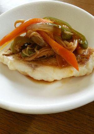 糀の実DXで作る白身魚の野菜あんかけ-レシピのメイン写真