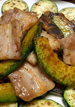 干し豚肉で◎◎◎夏野菜の炒め物-レシピのメイン写真