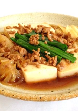 挽肉で肉豆腐-レシピのメイン写真