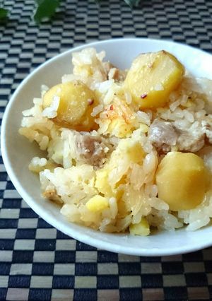 アレンジ栗ご飯☆鶏もも肉入りおこわ風★-レシピのメイン写真