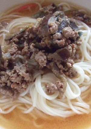ナス味噌ひやむぎ-レシピのメイン写真