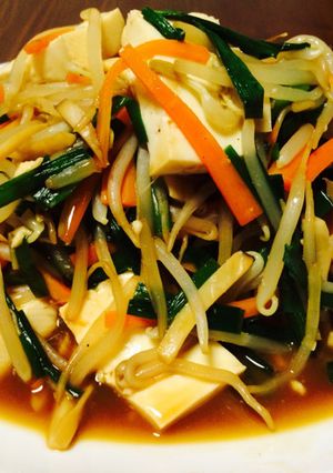 豆腐とニラのオイスター炒め♬-レシピのメイン写真