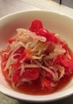 チン♫レンジもやしのトマトサラダ-レシピのメイン写真