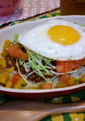 挽き肉カレー☆タコライス風-レシピのメイン写真