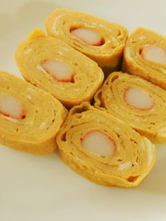 お弁当おかず★カニカマin玉子焼き-レシピのメイン写真