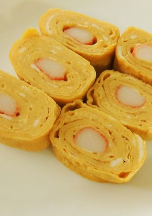 お弁当おかず★カニカマin玉子焼き-レシピのメイン写真