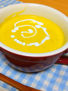 豆乳で作る♪ほかほかぼちゃスープ-レシピのメイン写真