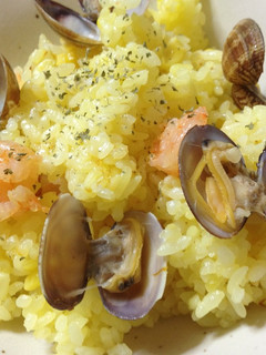 炊飯器で!アサリとエビのサフランライス-レシピのメイン写真